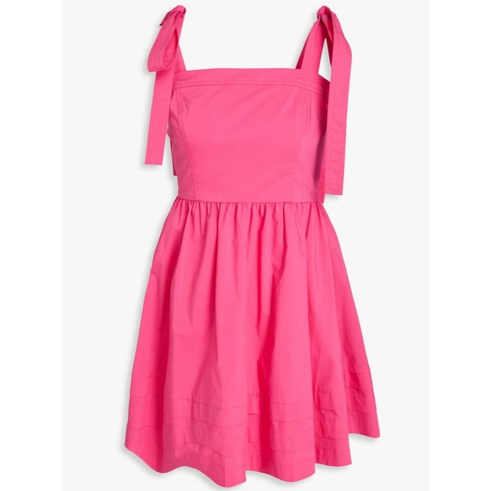 NWOT ✨ Jonathan Simkhai Gathered Cotton Blend Poplin Mini Dress Sz 8 $345